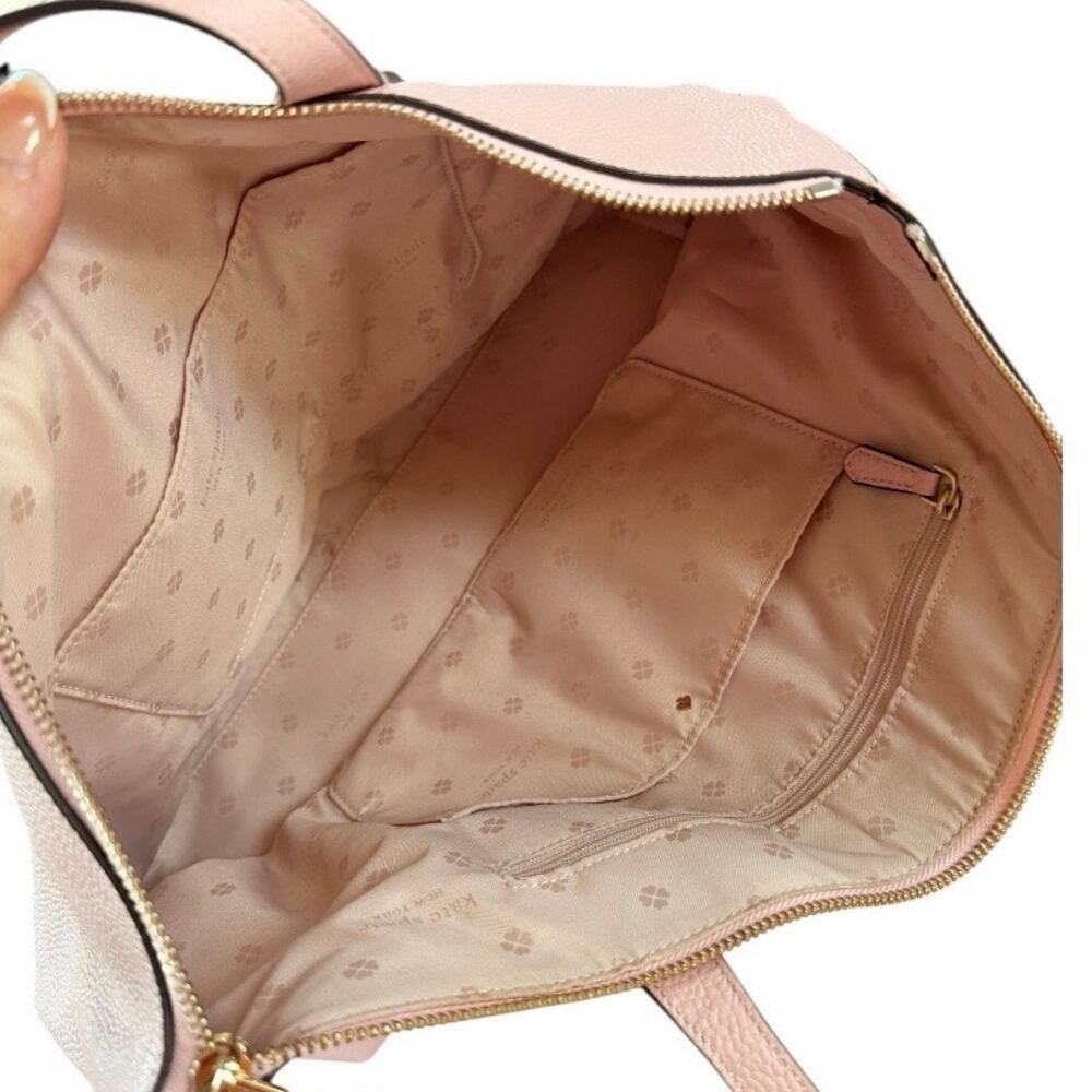 Kate Spade New York All Day Large Leather Zip Top Tote - Light Pink - Picture 9 of 9